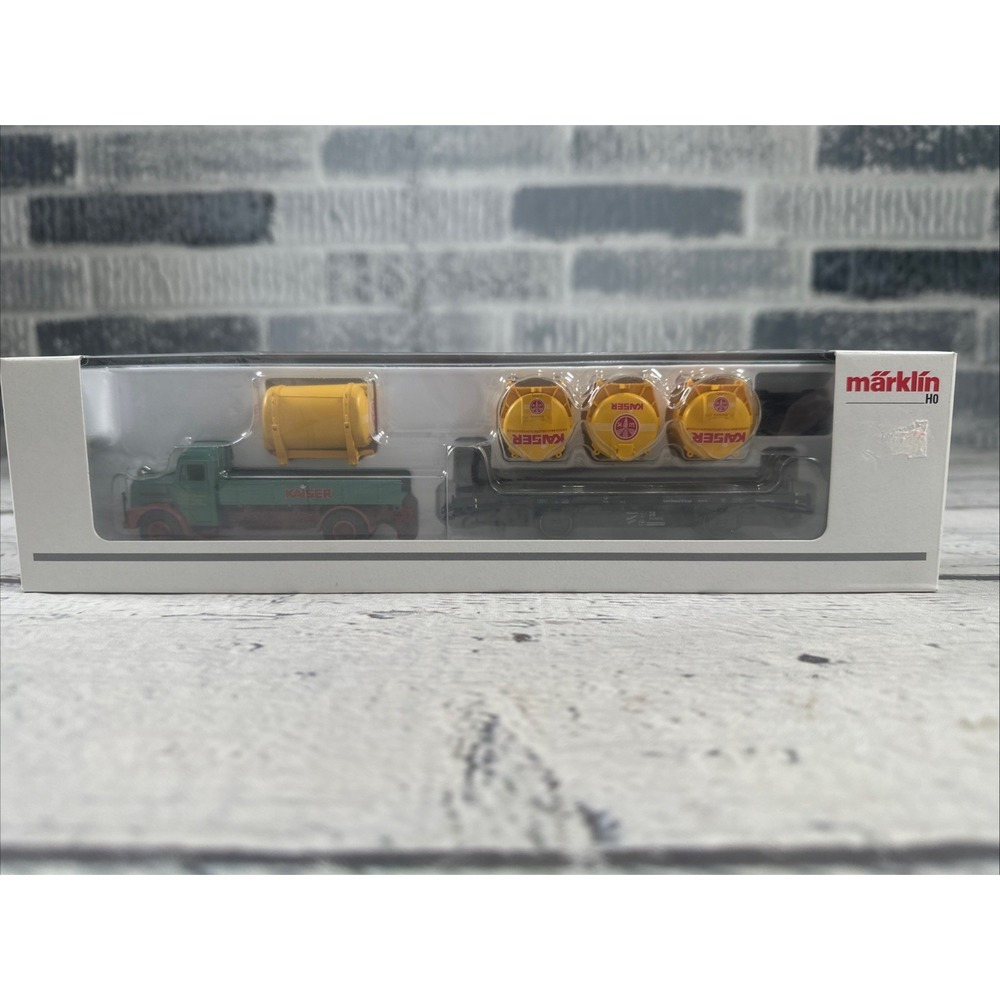 Märklin 48006 H0 Museum Car 2006 Kaiser Beer Container Wagon Truck Set